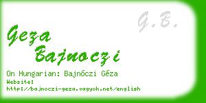 geza bajnoczi business card