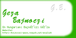 geza bajnoczi business card